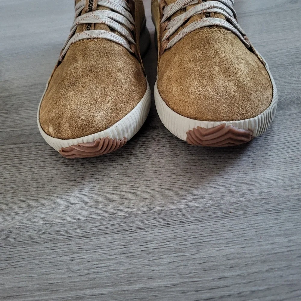 Sorel Out N About‎ Plus Sneakers Brown Suede Leather Low Top Shoes Womens 8.5
